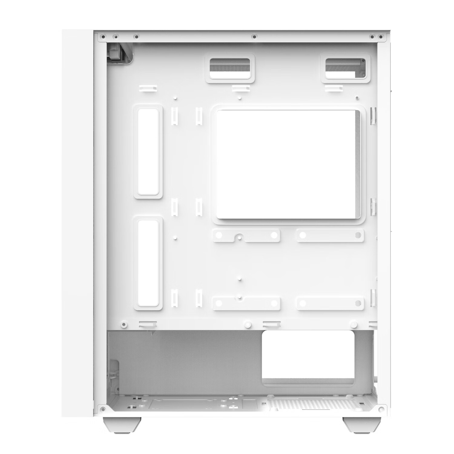 至睿 （Vision）甄选V6 至睿机箱台式电脑主机箱 支持M-ATX主板 240水冷玻璃白色机箱台式侧透机箱 甄选V6曜石白（标配棱镜5正叶风扇1把） 支持M-ATX主板/240水冷/6风扇位