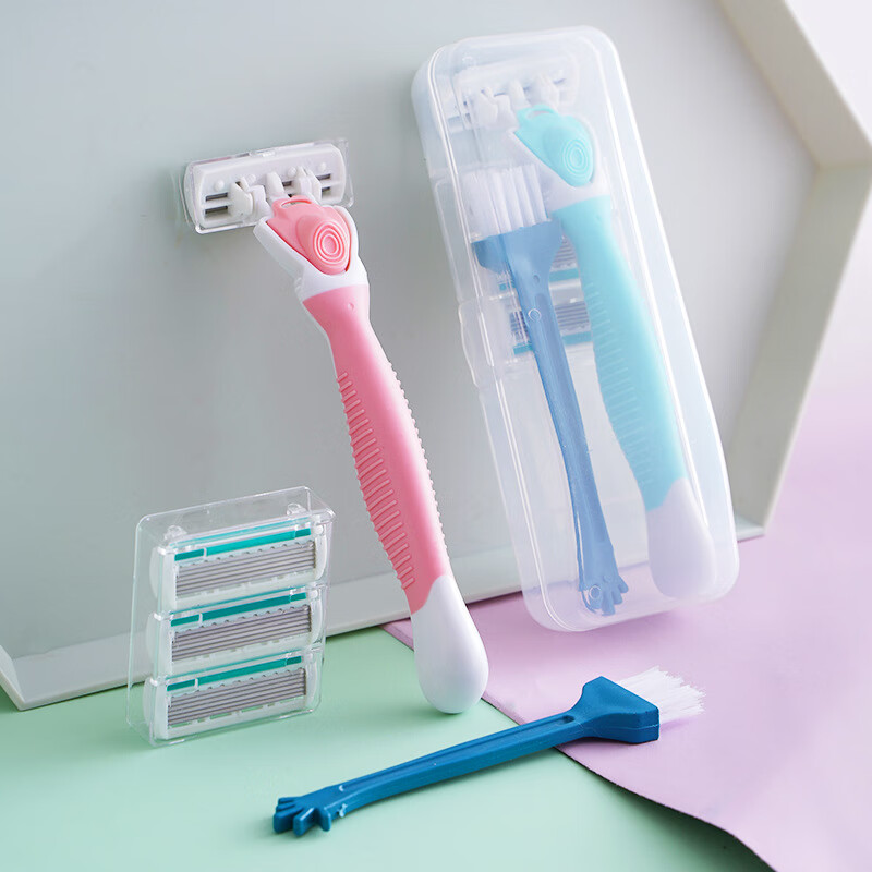 【甄选严选】手动刮毛刀女生剃毛腋毛腋下除毛器男女士专用私处去 粉色单个