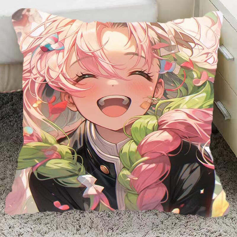 甘露寺蜜璃抱枕鬼灭二次元动漫枕头双面超柔午睡靠枕靠垫生日礼物 1