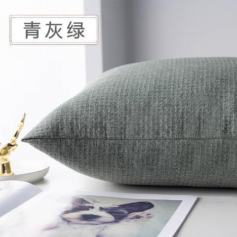 抱枕套不含芯60x60定制加厚纯色简约抱枕客厅沙发靠垫办公室床头 青灰