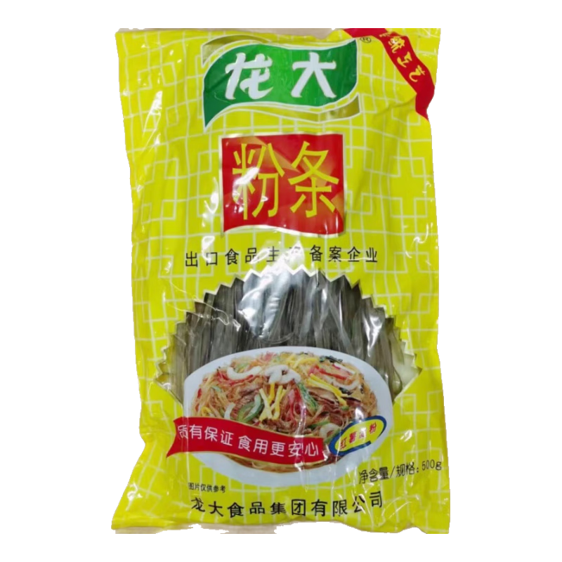 龍大山東龍大紅薯湯粉龍大粉條扁粉500克圓粉條500克 龍大扁粉條500g*2包