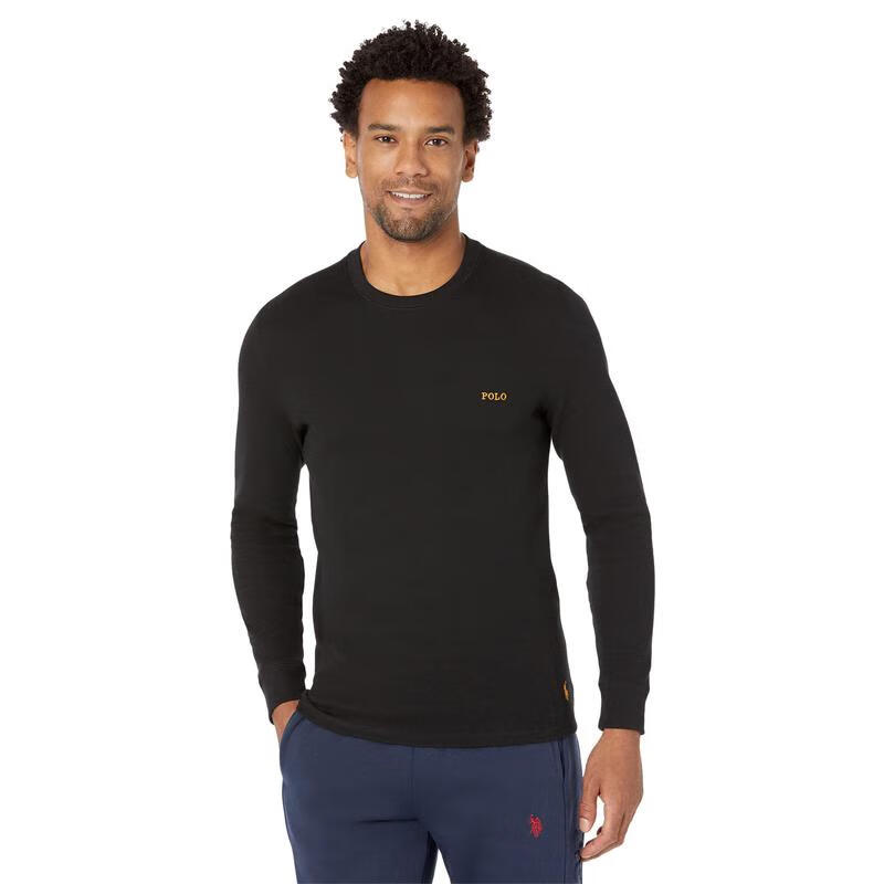 保罗拉夫劳伦(polo ralph lauren)经典时尚男士长袖上衣 waffle long