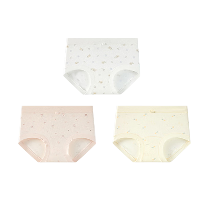三枪【淡彩系列】内裤女士内裤纯棉100全棉a类裆7A抑菌可爱印花短裤女