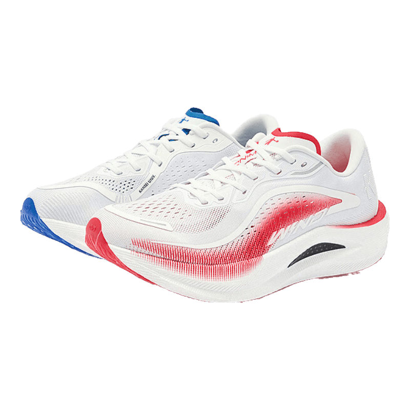 乔丹强风2.0强风吹拂IP联名马拉松竞速训练跑步鞋男减震运动鞋 番茄红/电闪蓝 -男-羁绊 42