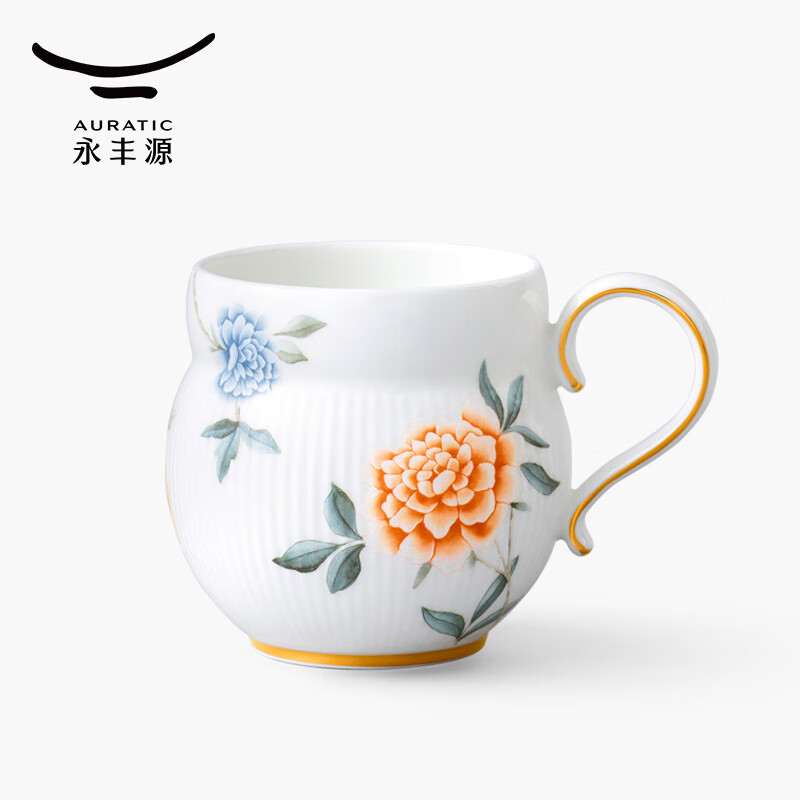 永丰源（auratic）月亮时光水杯310ml 茶杯陶瓷马克杯 杯子2025高颜值 【七夕礼物】 白色 310ml