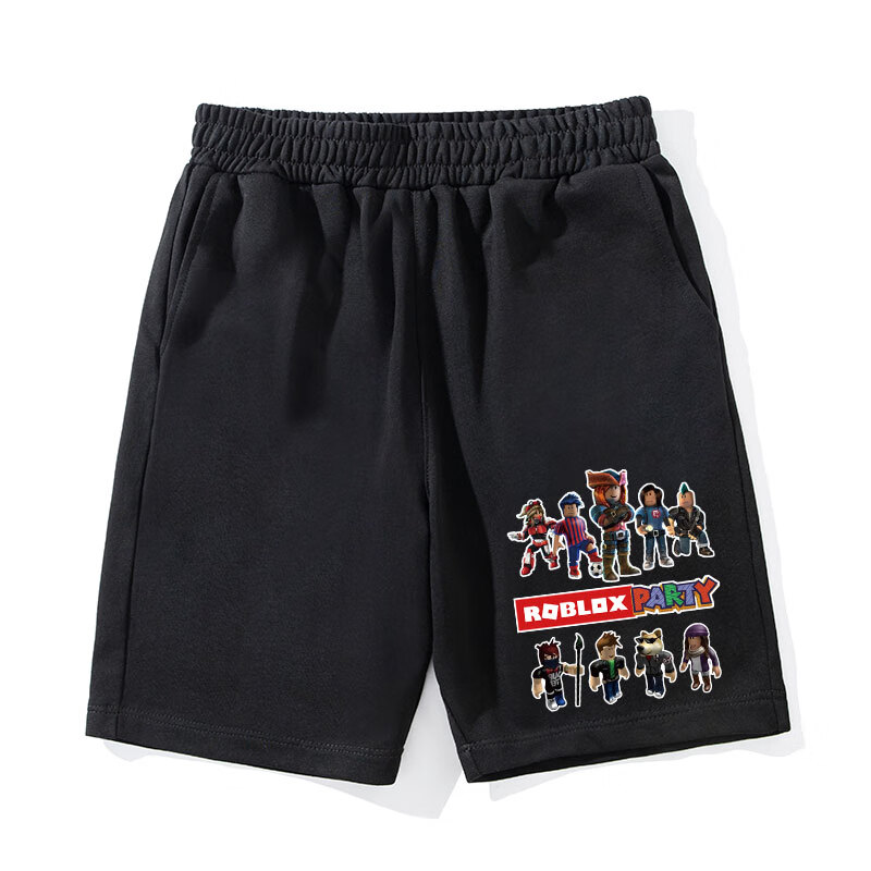 睚尖minecraft我的世界联名短裤男夏季苦力怕钻石剑裤子儿童五分裤潮