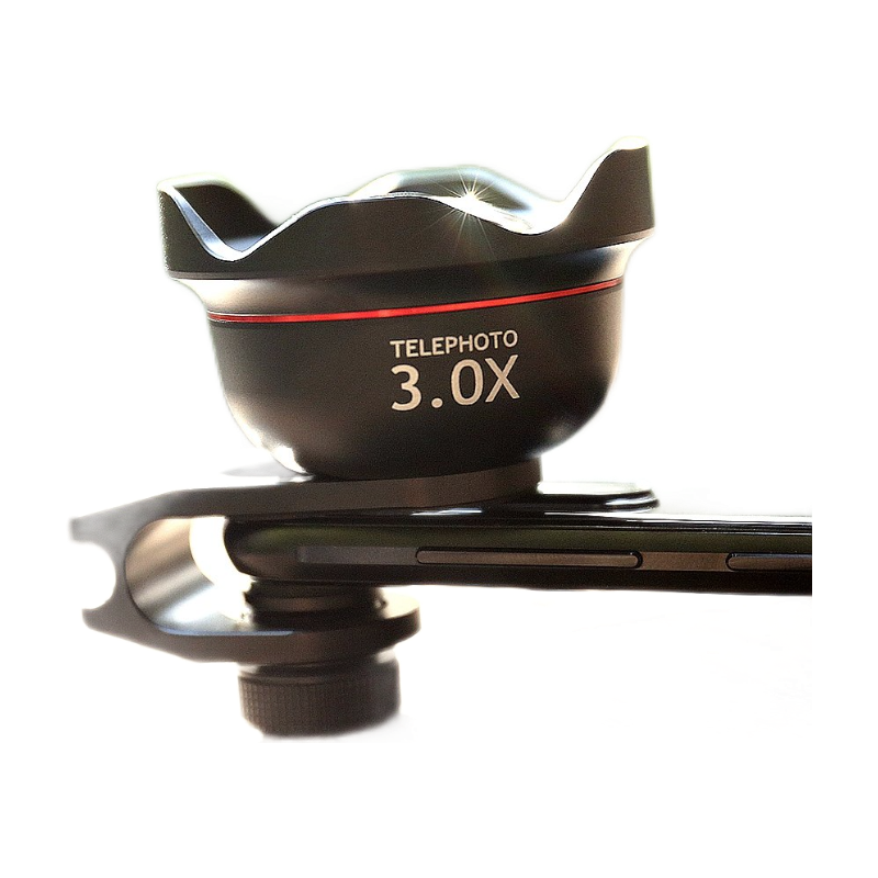 SANYK 手機(jī)外置鏡頭3倍長(zhǎng)焦超高清4K專業(yè)級(jí)人像攝影背景虛化大光圈 黑色
