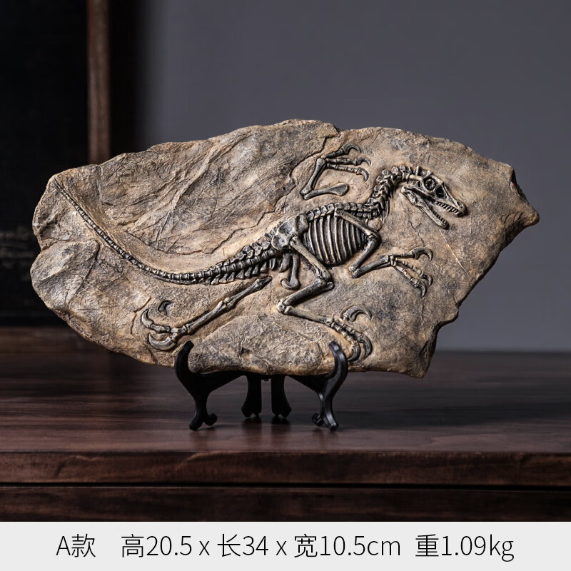 璀福银楼化石标本曼塔仿真恐龙模型复古工艺品摆设霸王龙摆件办公室