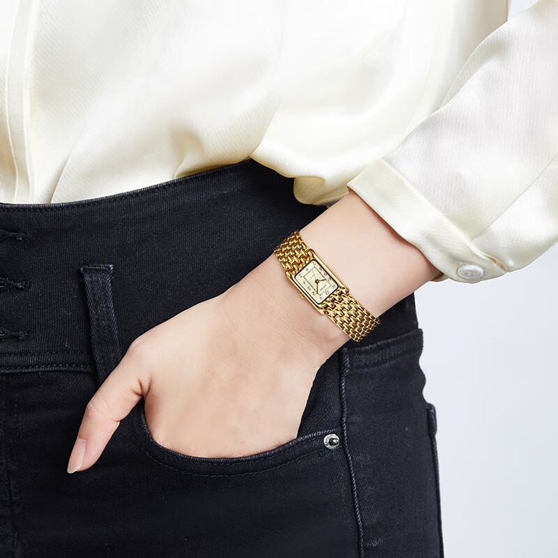 依波(EBOHR)手表女卡纳系列小金表女士石英表生日礼物复古腕表国表七夕礼物 复古金 51835926