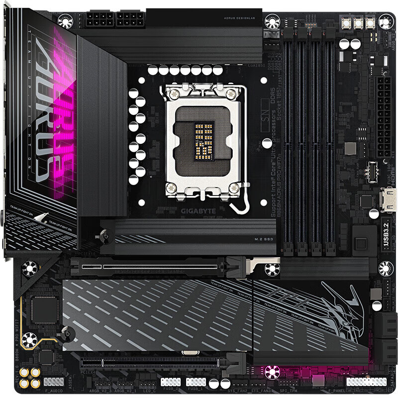 技嘉 B860 AORUS 单主板 魔鹰/小雕/冰雕/电竞雕支持 intel Ultra5 245KF/U7 265KF CPU B860M AORUS PRO WIFI7 电竞雕 单主板(不含cpu)