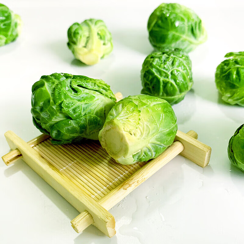 泽鲜达孢子甘蓝 新鲜蔬菜 抱子甘蓝球芽甘兰小包菜小卷心菜 1斤 精选