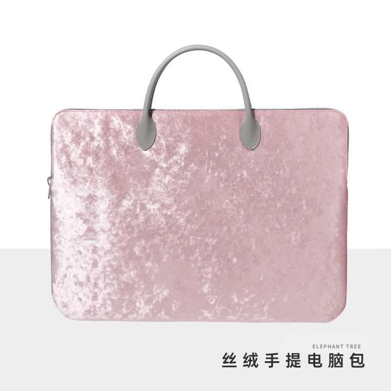 梵卡哲（FANKAZHE）笔记本手提电脑包女14英寸16高颜值15小众适用联想苹果华为matebo 亮粉不带装饰 14寸