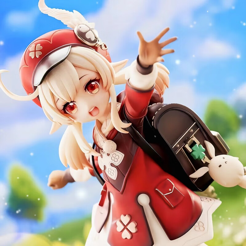 ouoety原神动漫游戏周边美少女可莉招手可爱模型二次元机箱桌面摆件