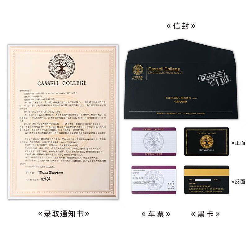 龙族周边徽章卡塞尔学院校徽胸针世界树屠龙游戏勋章纪念原装 信封