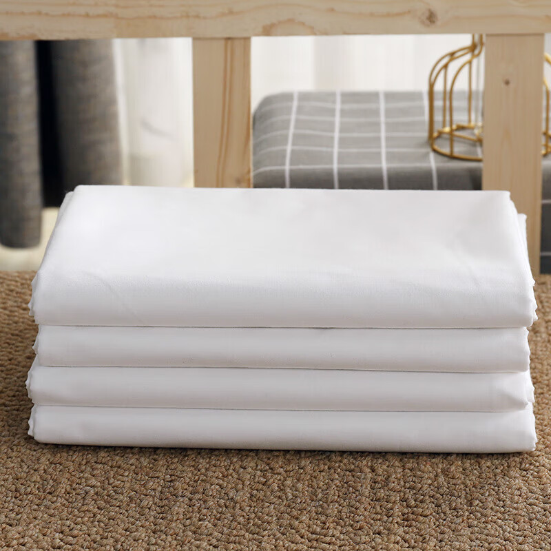 远嘉妮白床单白床单纯白色硬学生宿舍单人床棉褥单不褶 白色 [115x210
