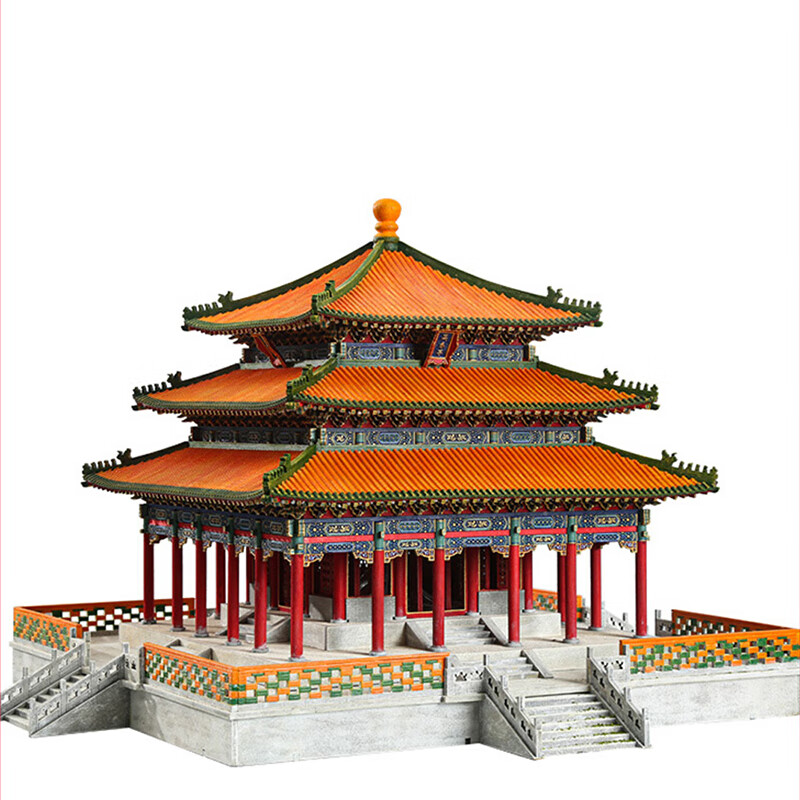 隐榫万春亭榫卯积木中国古建筑模型成人高难度木质拼装玩具国产斗拱 万春亭【紫禁之巅】