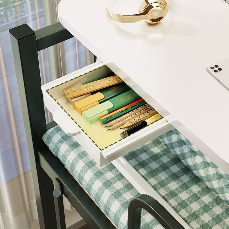 华木兰床上电脑桌可折叠书桌加大笔记本小桌板宿舍神器学生多功能小桌子 暖白色【稳固U腿】加大旗舰款