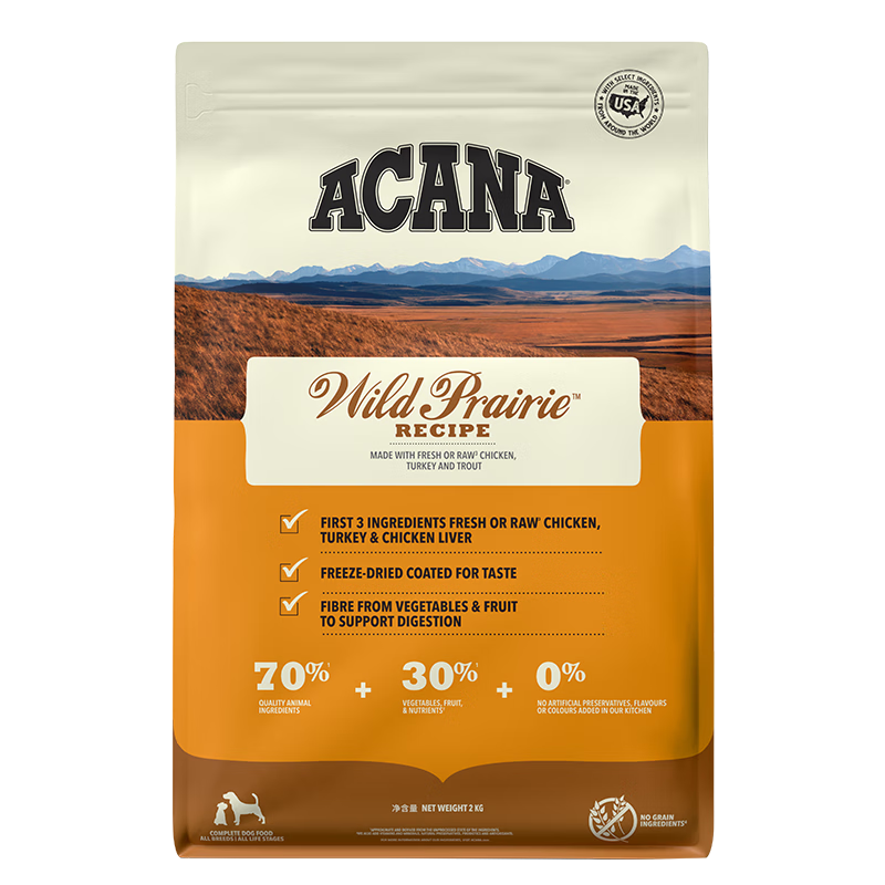 ���ڲ�����acana/������ ����ʢ�� ȫ�׶�ͨ�ù��� ����ζ 6kg 411.29Ԫ(������)