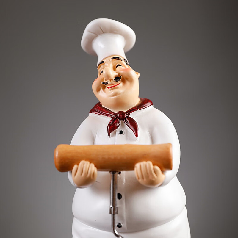 集思美 美式复古厨师人物摆件餐厅桌面酒吧咖啡馆西餐厅创意家居装饰品 5个一套价