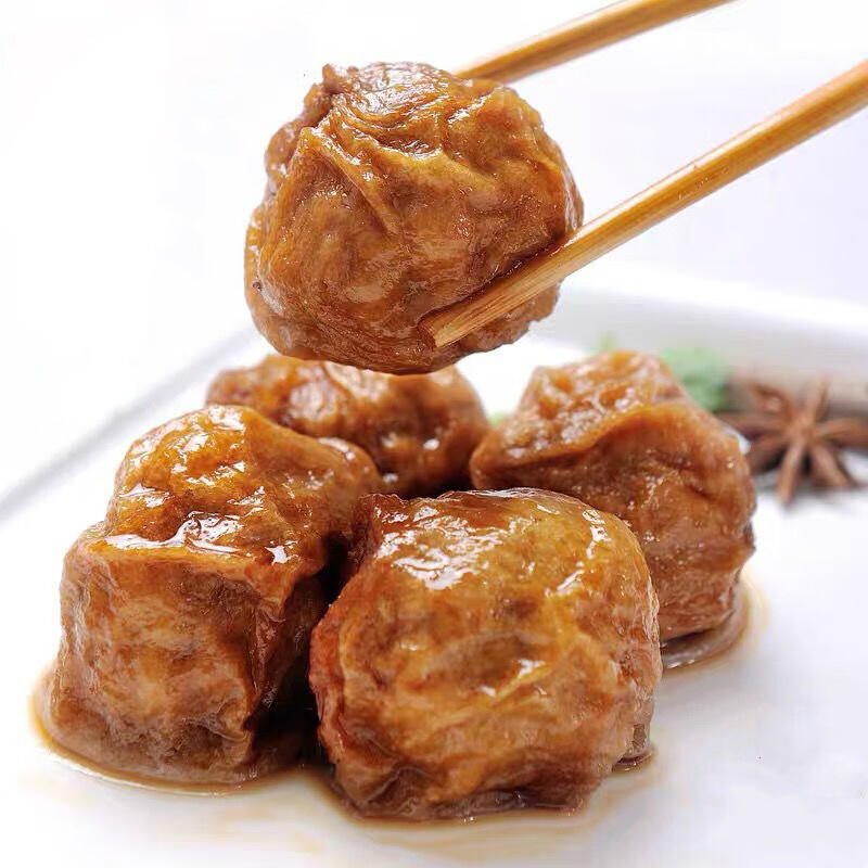 虎钢馋江南特色风味大个肉馅油面筋 正宗无锡特产面筋塞肉 油方塞肉