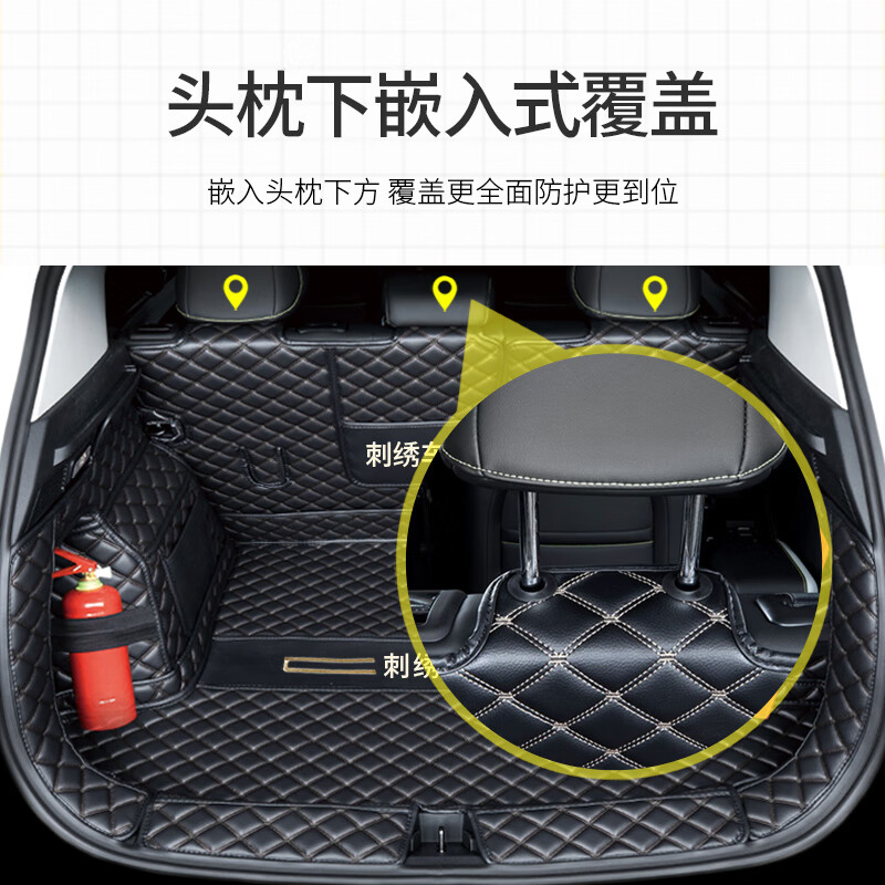 端目专用于 智己LS6后备箱垫 25 26款 智己 LS6 尾箱垫子 大全包围 全包围-黑色黑线 智己LS6后备箱垫