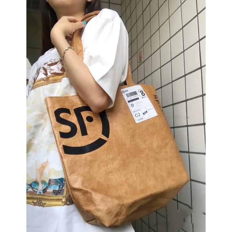 川布顺丰袋子手提杜邦纸袋手提袋牛皮纸包包快递牛皮背包定制限量挎包