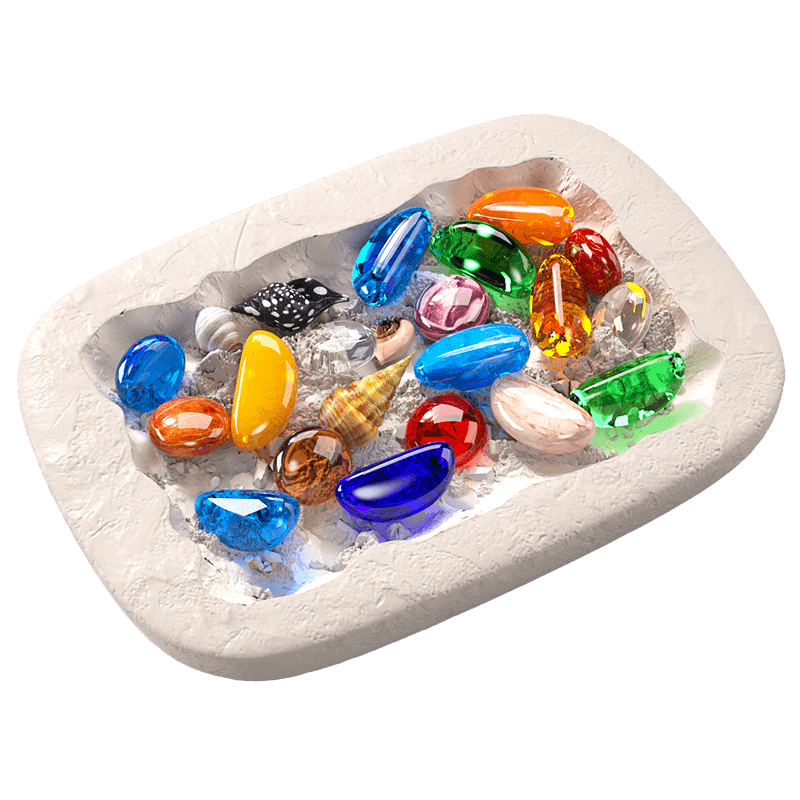 古欧（GUOU）儿童宝石考古挖掘玩具套装挖宝藏男女孩手工DIY科学实验生日礼物