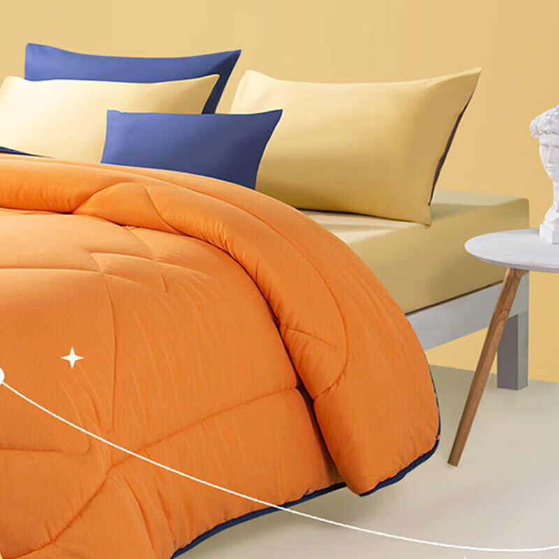 馨而乐（Bravo）富安娜出品学生宿舍纤维被子单人被芯四季被 约3斤 152*210cm 橙