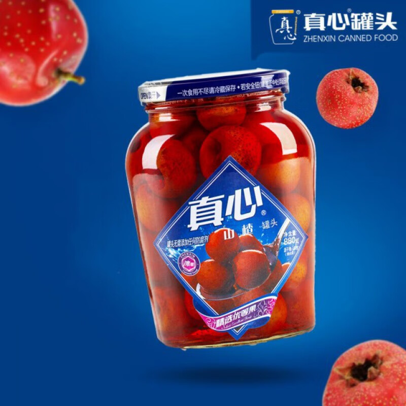 真心山楂罐頭糖水罐頭880克大瓶家庭實(shí)惠裝休閑聚餐佳品 880克真心山楂1瓶(25年11月到期)