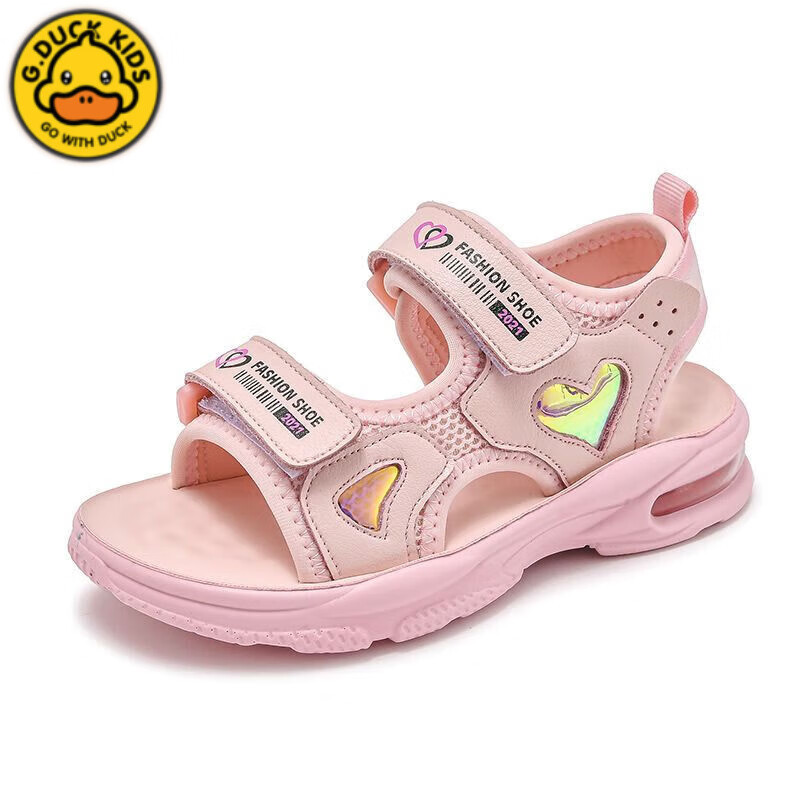 duck kids小黄鸭童鞋女童凉鞋2024年新款夏季中大童公主儿童小学生