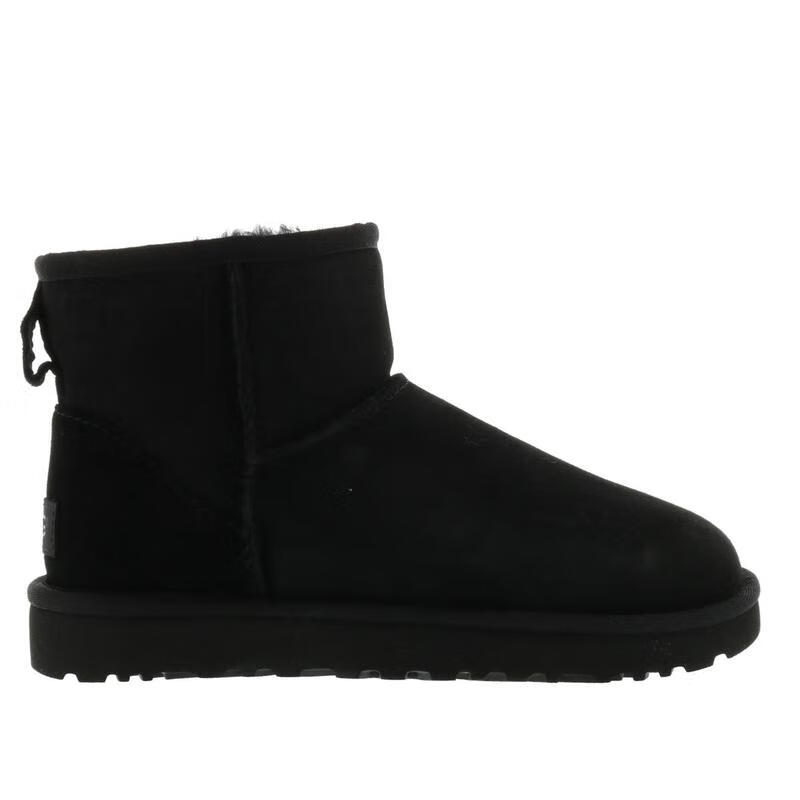 UGG 女靴時尚雪地靴 保暖耐磨防滑舒適休閑短筒靴 黑色 37