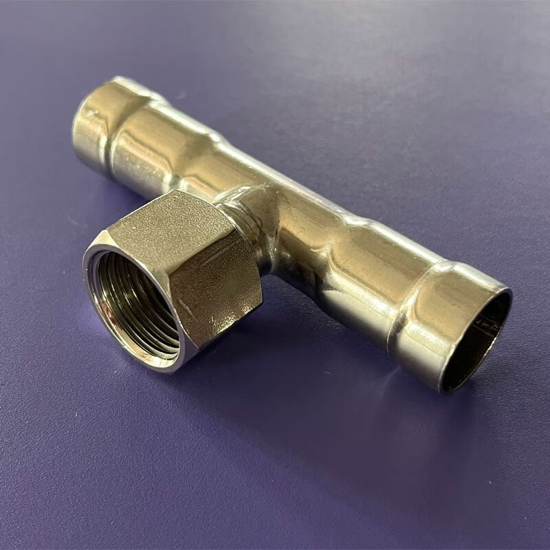 定制环压式管件内丝三通304薄壁不锈钢挤压内螺纹外接环压管适配 15.