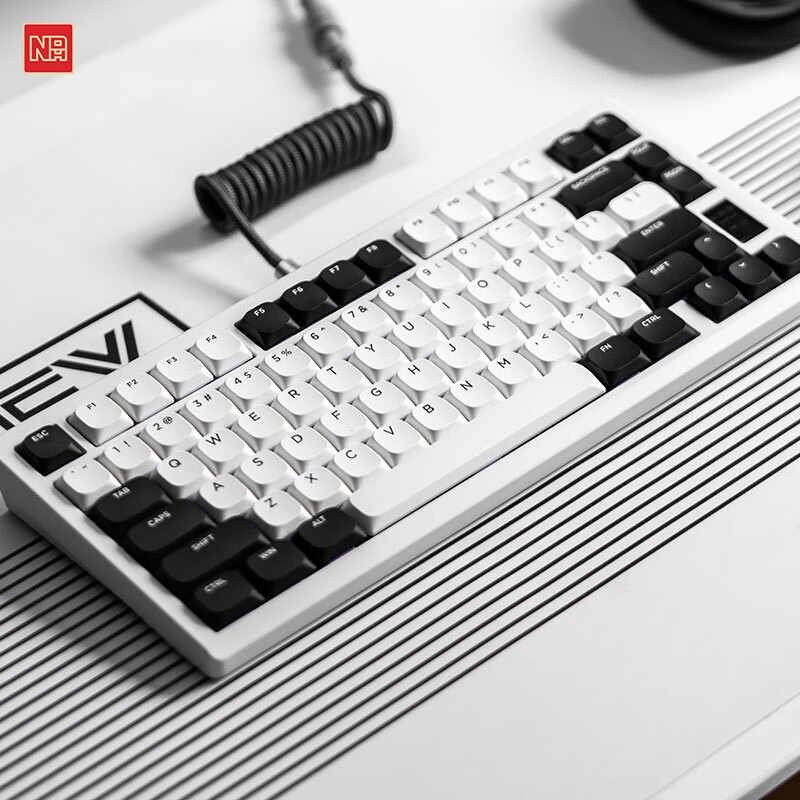 NDNH三模MAC无线蓝牙超薄矮轴屏幕全铝办公客制化not defined 键盘 ND75LP皓白矮轴 三模