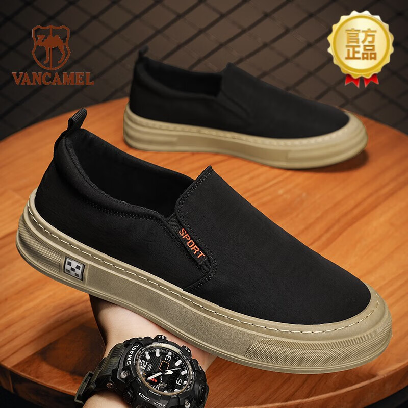 西域骆驼(vancamel)2024年品牌高端布鞋男夏季老北京春季透气冰丝懒人