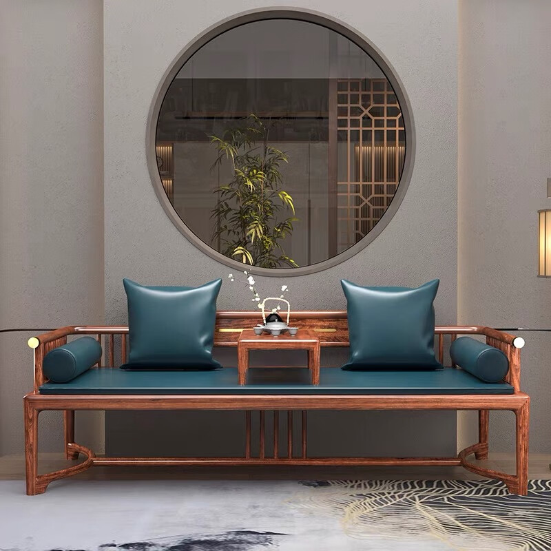 床轻奢新中式乌金木小户型禅意客厅抽 罗汉床款式a180*80*70白蜡木