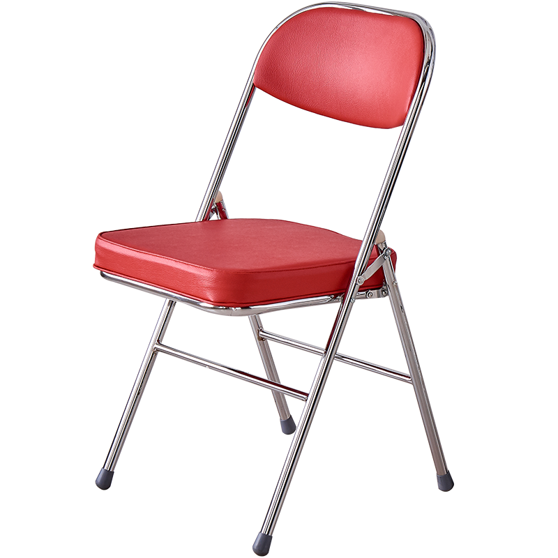 天壇天壇家具7469折疊椅 金屬會(huì )議噴塑軟椅辦公餐椅 國貨老牌經(jīng)典系列 電鍍椅（紅色） 6把