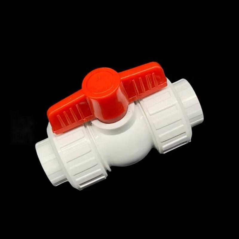 1寸自来水管管件接头对接弯头塑料三通四通阀门 ppr25双活接全塑球阀