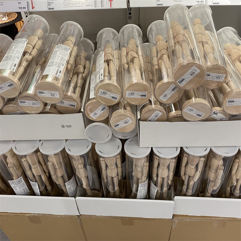 微舟商场代购 吉特达 小木人 装饰木人 木色木偶 木头人玩具 家装摆件