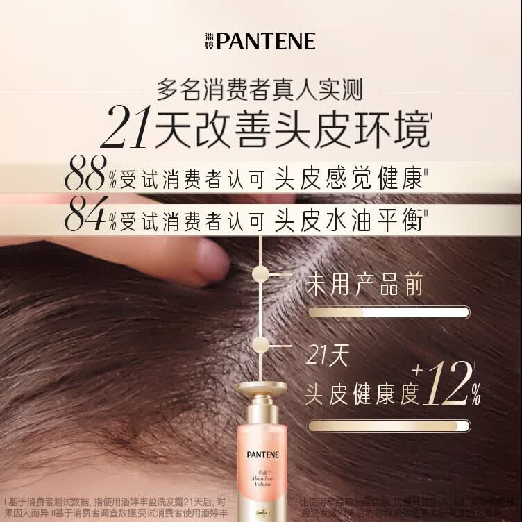 潘婷丰盈烟酰胺温和水油平衡强韧防断修护洗发水精华液男女通用 【爆发洗发水】丰盈洗300g