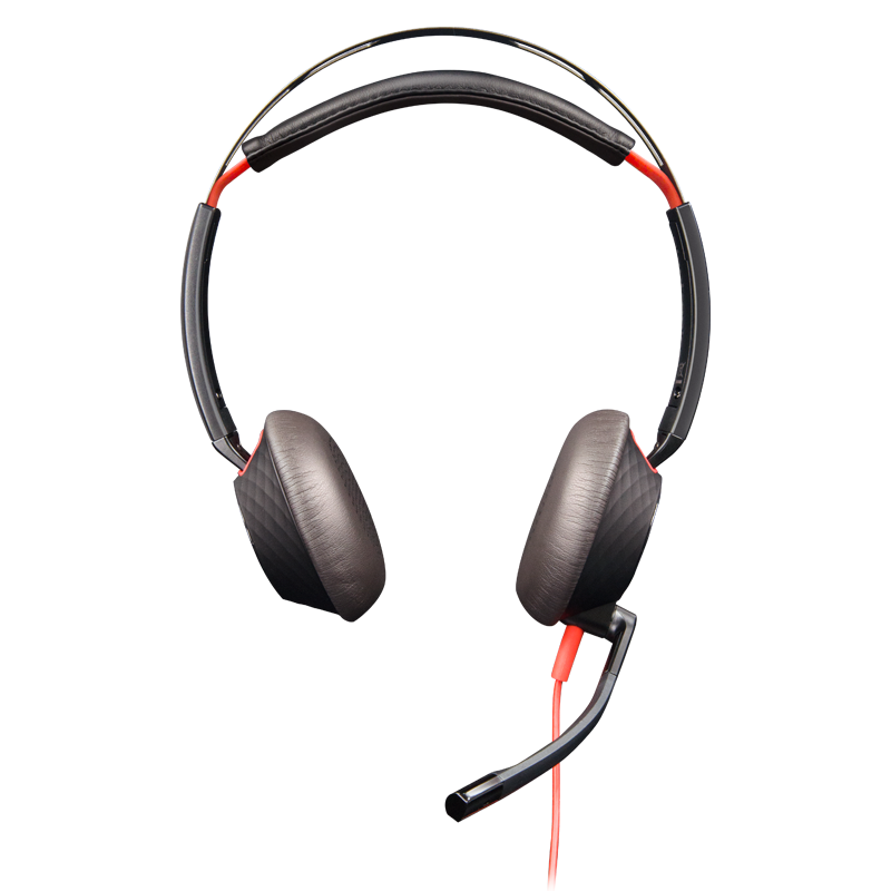 繽特力惠普 C5220 話務(wù)耳機(jī)雙耳頭戴式USB-A接口 直連電腦帶線控/考試耳機(jī)