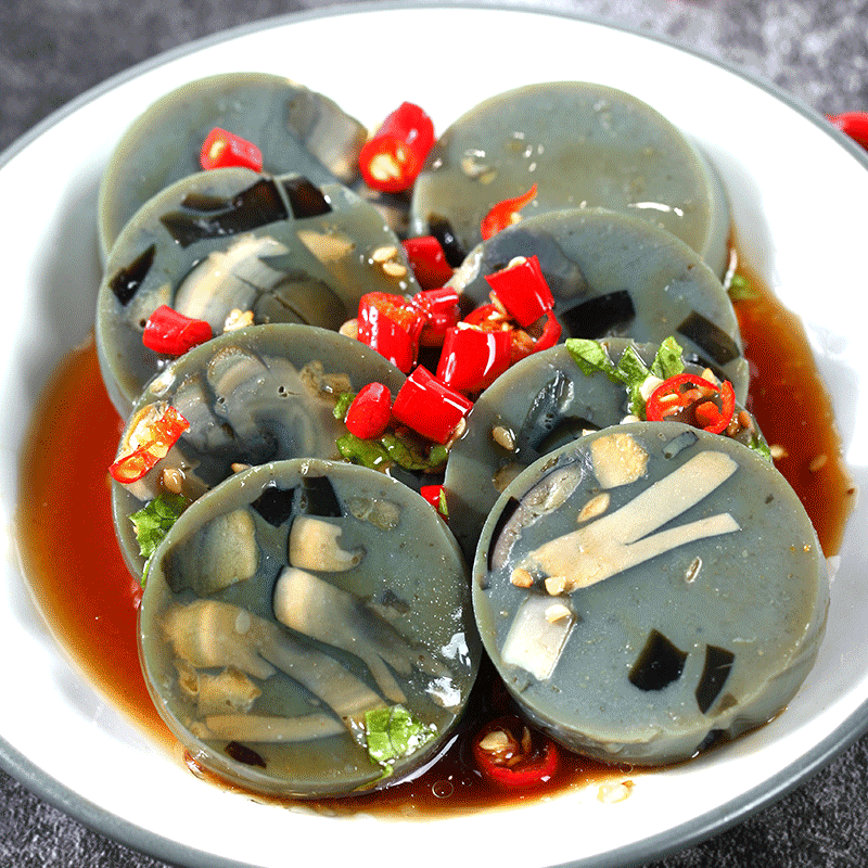 虎钢馋松花皮蛋肠变蛋松花蛋火腿肠即食凉拌下酒菜熟食小吃香肠 240g*