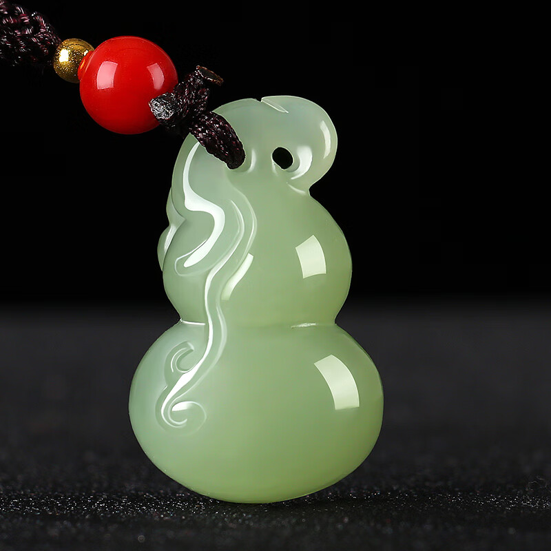 晓梦和田玉葫芦吊坠羊脂白玉坠福禄挂件小葫芦男女儿童项链 大款羊脂