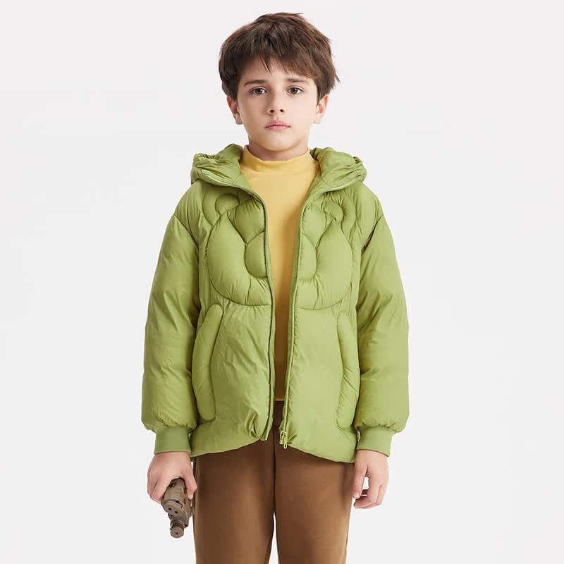 马骑顿MQD童装男大童冬季保暖时尚加厚连帽羽绒服 牛油果色 160