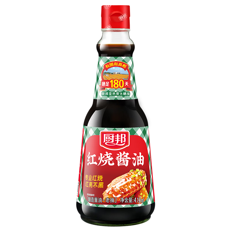 厨邦酱油 老抽系列 红烧酱油老抽【黄豆酱油】410ml  卤煮红烧上色