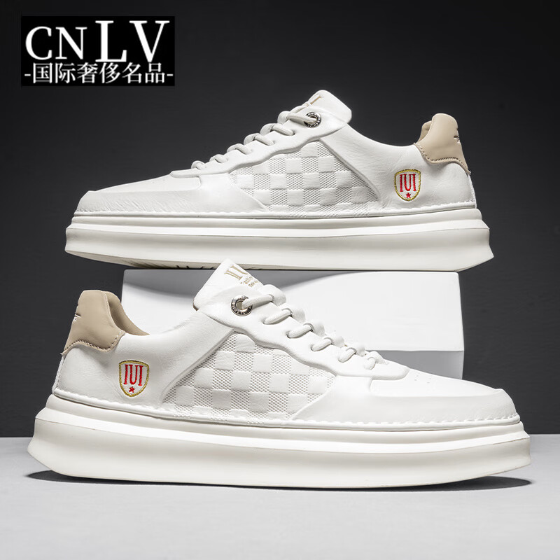 cnlv夏季鞋子男鞋2024新款男士百搭休闲小白鞋男款潮鞋透气板鞋高档