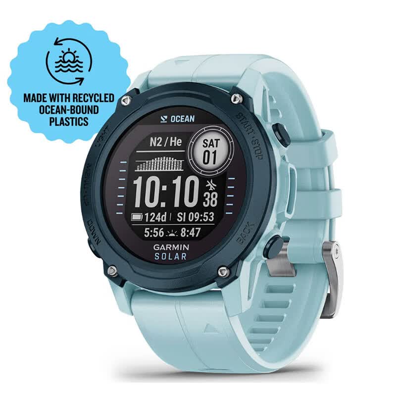 佳明(garmin)g1 太阳能手表海洋版潜水智能手表100米潜水多种模式23