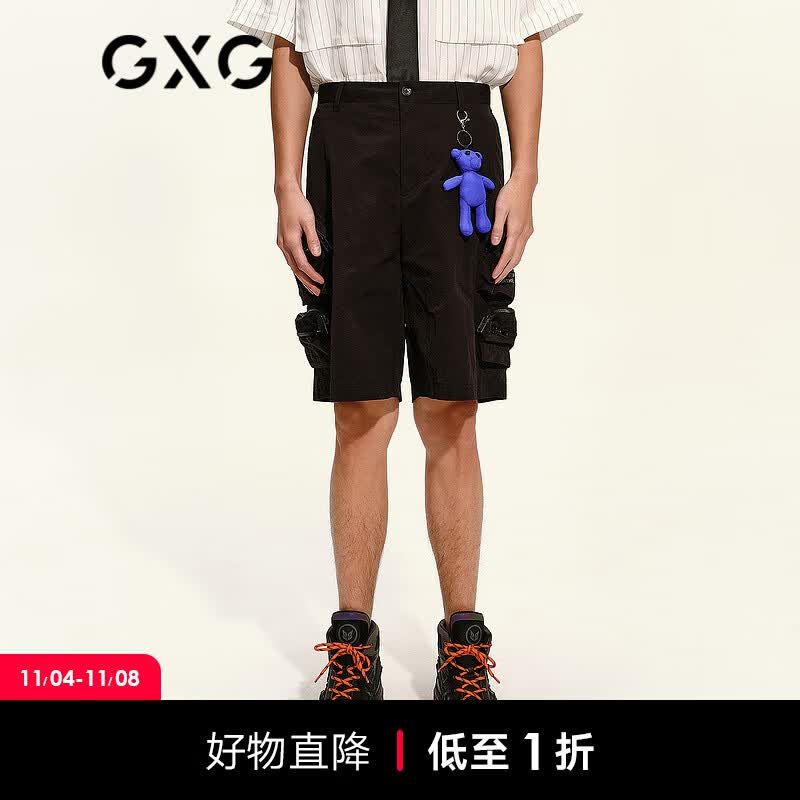 GXG男装【生活系列】 21年夏季商场同款黑色字母印花工装裤短裤 黑色 170/M高性价比高么？