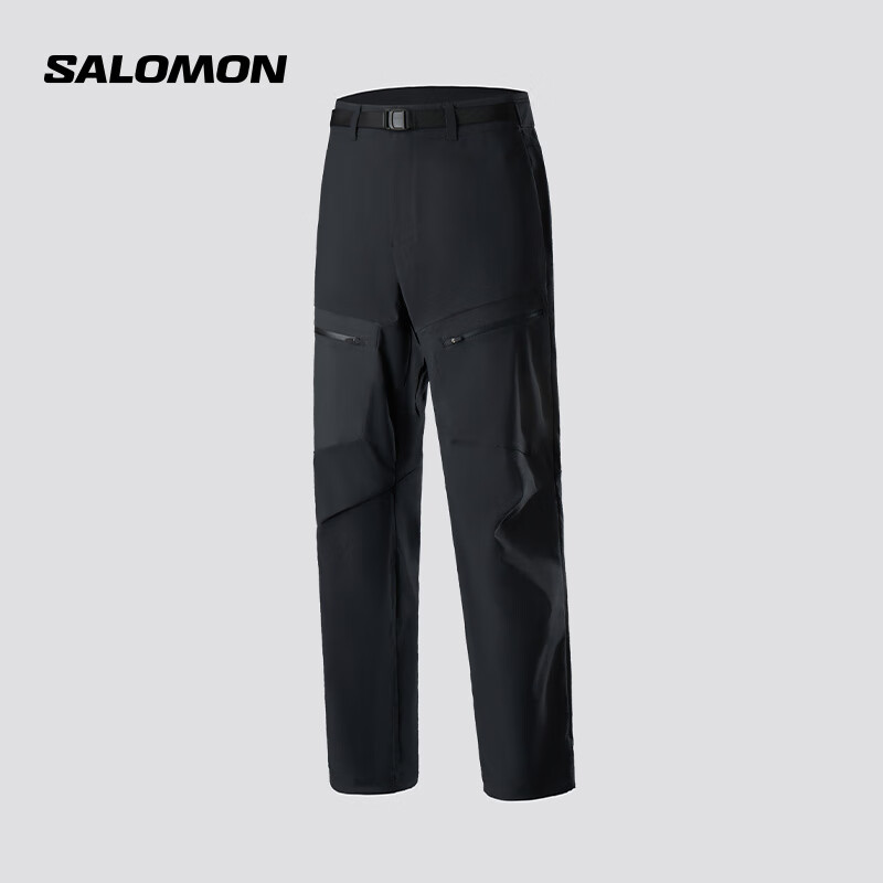 萨洛蒙（Salomon）男款 户外运动防泼水透气徒步通勤长裤 OUTERPATH UTILITY PANTS 深黑色 C22122 M