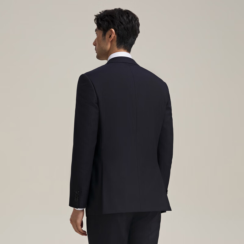 MAYOR男装 秋Loro piana 200支全羊毛经典全毛衬西服上衣 深藏青 170B （170/96A）