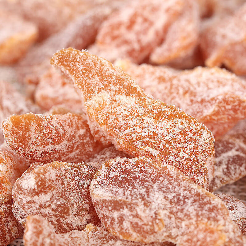 宜享健康蜜饯果脯盐津桃条干500g无核咸酸甜水蜜桃干九制水果干